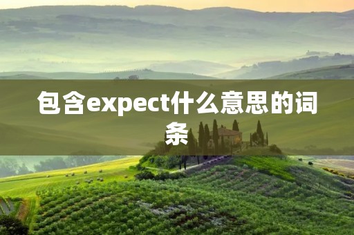 包含expect什么意思的词条 包含expect什么意思的词条