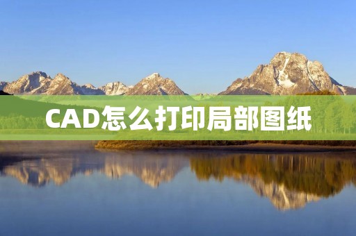 CAD怎么打印局部图纸