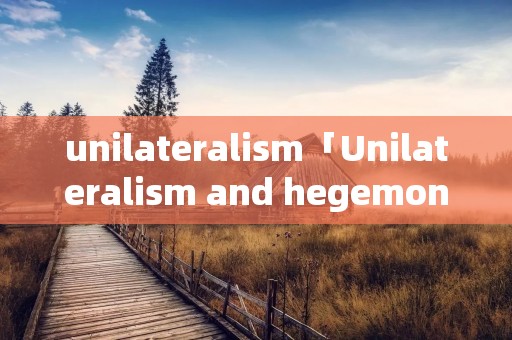 unilateralism「Unilateralism and hegemony」