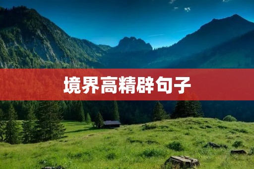 境界高精辟句子:如何用语言表达出精准的思想? 境界高精辟句子:如何用语言表达出精准的思想?