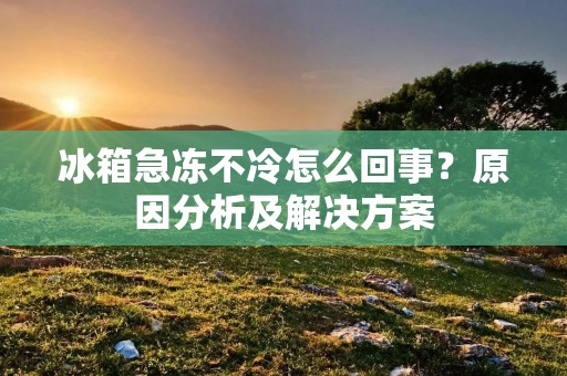 冰箱急冻不冷怎么回事？原因分析及解决方案