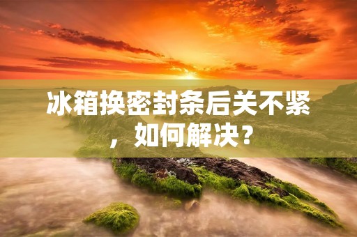 冰箱换密封条后关不紧，如何解决？