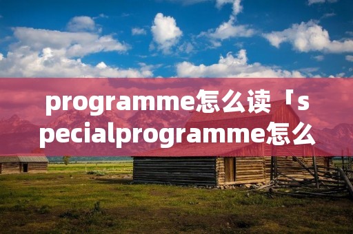 programme怎么读「specialprogramme怎么读」