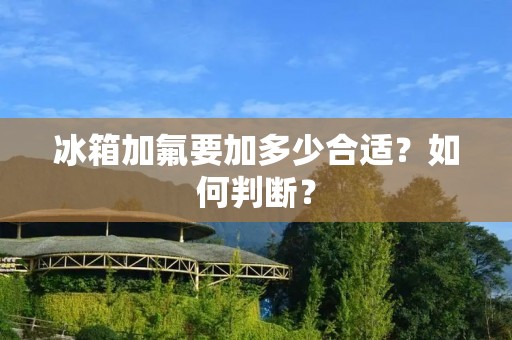 冰箱加氟要加多少合适？如何判断？
