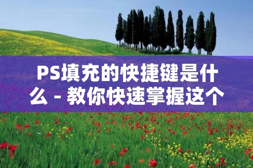 PS填充的快捷键是什么 - 教你快速掌握这个技巧 PS填充的快捷键是什么 - 教你快速掌握这个技巧