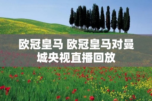 欧冠皇马 欧冠皇马对曼城央视直播回放