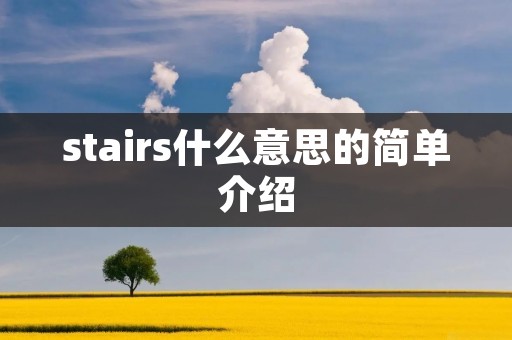 stairs什么意思的简单介绍