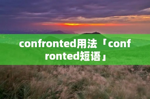 confronted用法「confronted短语」