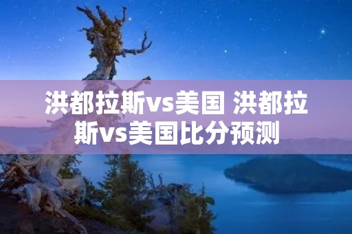 洪都拉斯vs美国 洪都拉斯vs美国比分预测