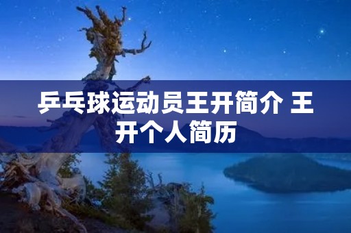 乒乓球运动员王开简介 王开个人简历