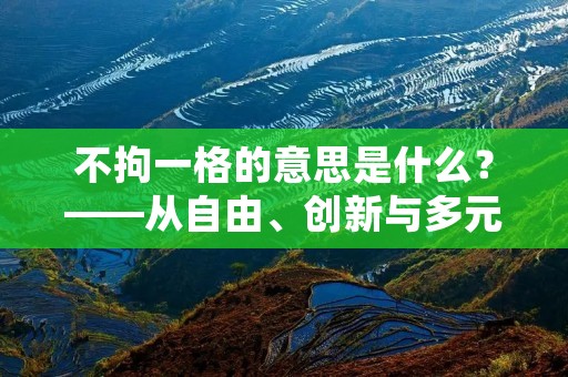不拘一格的意思是什么?——从自由、创新与多元的角度解读