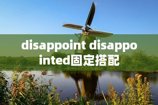 disappoint disappointed固定搭配