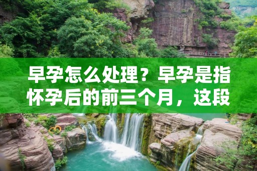 早孕怎么处理?早孕是指怀孕后的前三个月,这段时间是胎儿发育最关键的时期,也是孕妇最需要注意的时期。如果孕妇在这段时间内出现了不适,应该及时处理,以免对胎儿造成影响。 早孕怎么处理?早孕是指怀孕后的前三个月,这段时间是胎儿发育最关键的时期,也是孕妇最需要注意的时期。如果孕妇在这段时间内出现了不适,应该及时处理,以免对胎儿造成影响。