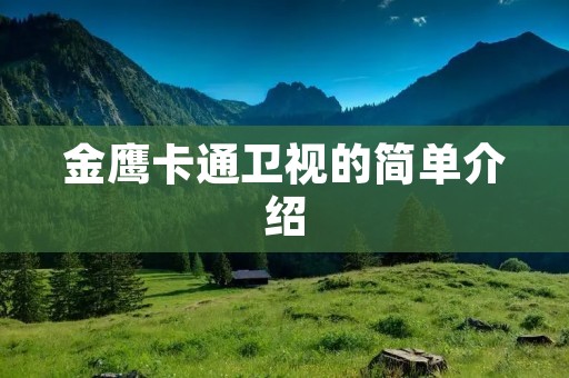 金鹰卡通卫视的简单介绍