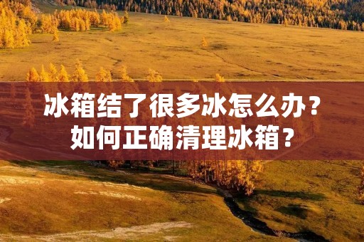 冰箱结了很多冰怎么办?如何正确清理冰箱? 冰箱结了很多冰怎么办?如何正确清理冰箱?