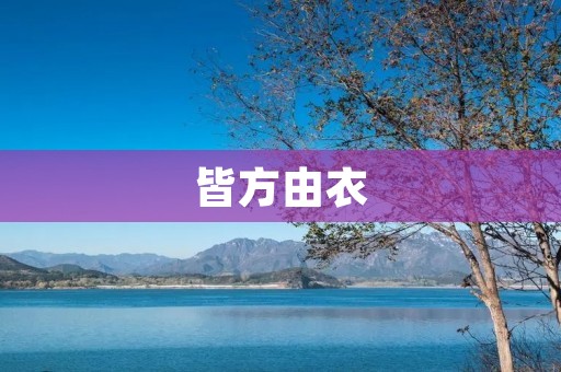 皆方由衣:一种传统的中药疗法 皆方由衣:一种传统的中药疗法