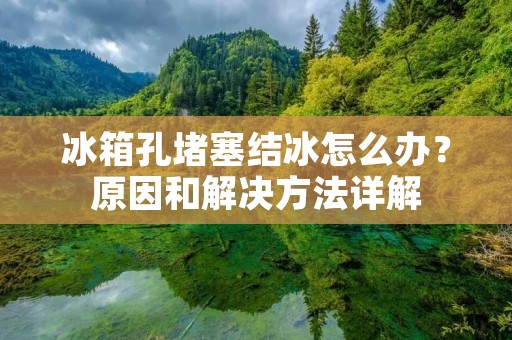 冰箱孔堵塞结冰怎么办？原因和解决方法详解
