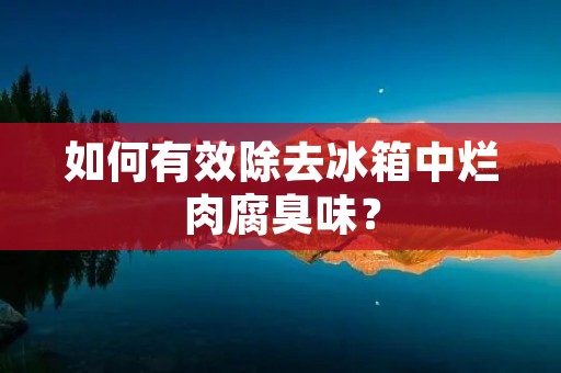 如何有效除去冰箱中烂肉腐臭味？