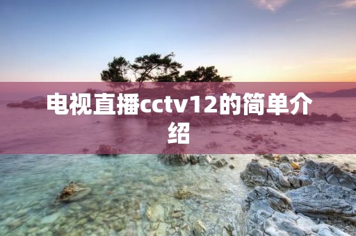 电视直播cctv12的简单介绍