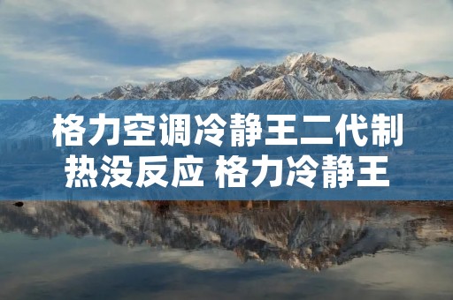 格力空调冷静王二代制热没反应 格力冷静王怎么不制热