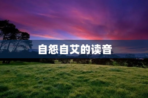 自怨自艾的读音:探究“自怨自艾”这一成语的读音