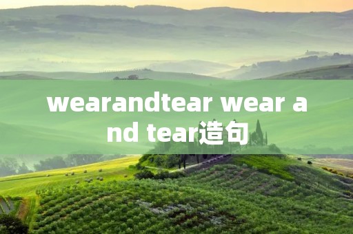 wearandtear wear and tear造句 wearandtear wear and tear造句