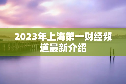2023年上海第一财经频道最新介绍