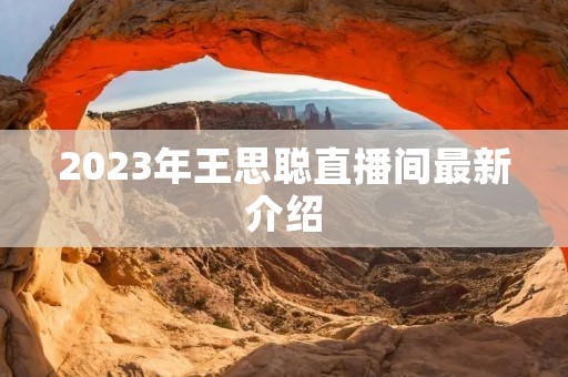 2023年王思聪直播间最新介绍