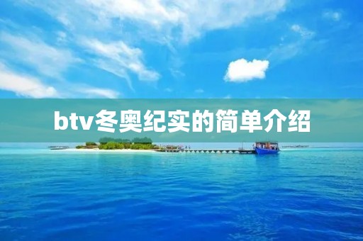 btv冬奥纪实的简单介绍
