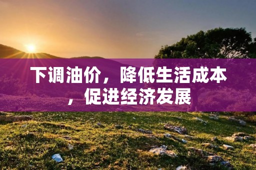 下调油价,降低生活成本,促进经济发展 下调油价,降低生活成本,促进经济发展