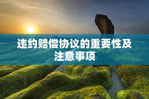 违约赔偿协议的重要性及注意事项