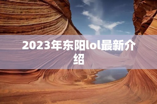 2023年东阳lol最新介绍