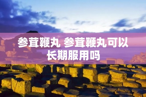 参茸鞭丸 参茸鞭丸可以长期服用吗
