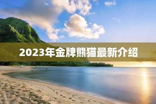 2023年金牌熊猫最新介绍