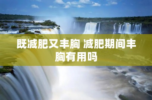 既减肥又丰胸 减肥期间丰胸有用吗