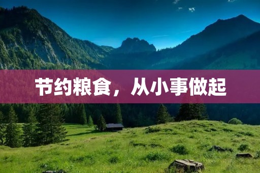 节约粮食，从小事做起