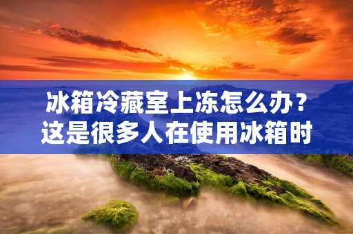 冰箱冷藏室上冻怎么办？这是很多人在使用冰箱时遇到的问题。冷藏室上冻不仅会影响冰箱的使用寿命，而且还会影响食物的质量和口感。那么，如何解决冰箱冷藏室上冻的问题呢？下面我们就来详细了解一下。