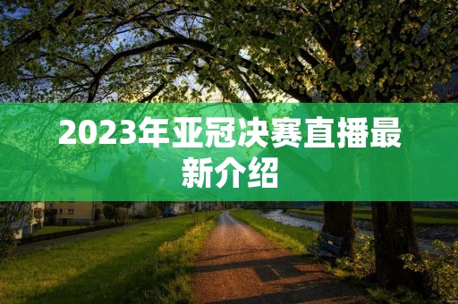 2023年亚冠决赛直播最新介绍