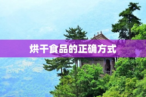 烘干食品的正确方式 烘干食品的正确方式