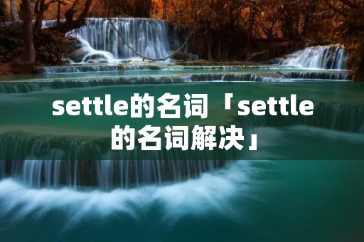 settle的名词「settle的名词解决」