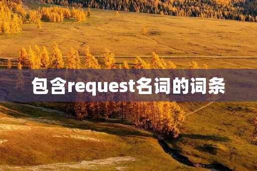 包含request名词的词条