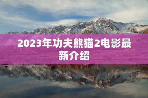 2023年功夫熊猫2电影最新介绍