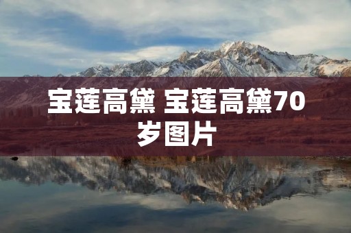 宝莲高黛 宝莲高黛70岁图片
