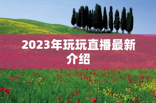 2023年玩玩直播最新介绍