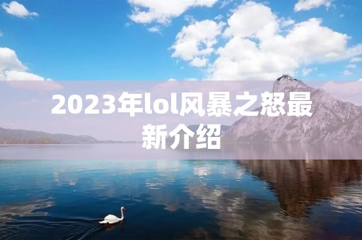 2023年lol风暴之怒最新介绍
