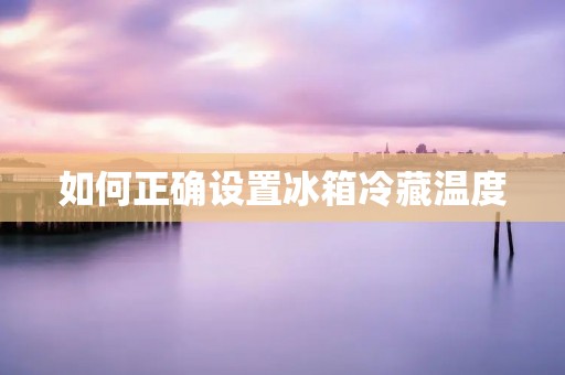 如何正确设置冰箱冷藏温度 如何正确设置冰箱冷藏温度