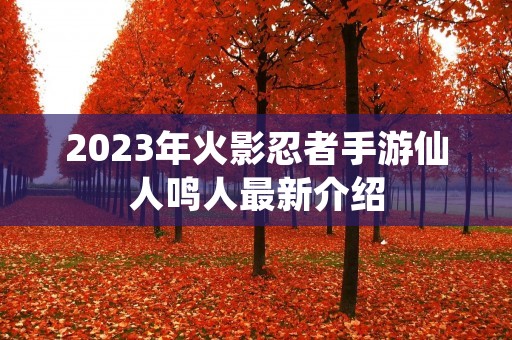 2023年火影忍者手游仙人鸣人最新介绍