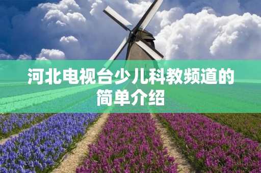 河北电视台少儿科教频道的简单介绍