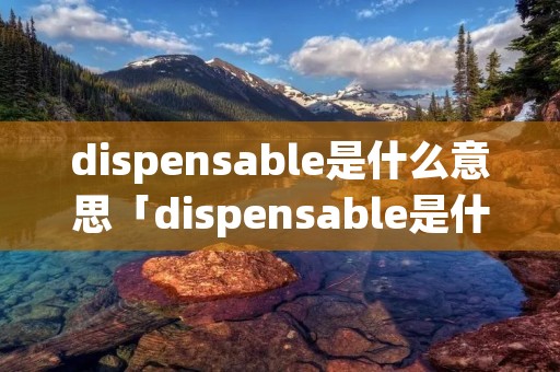 dispensable是什么意思「dispensable是什么意思中文翻译」