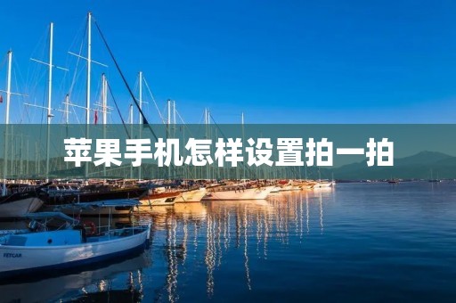 苹果手机怎样设置拍一拍